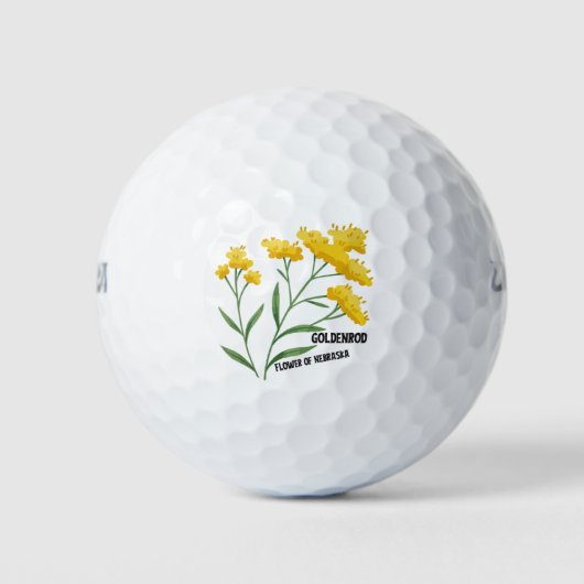 Guldenroede, Staatsbloem van Nebraska Golfballen (Voorkant)