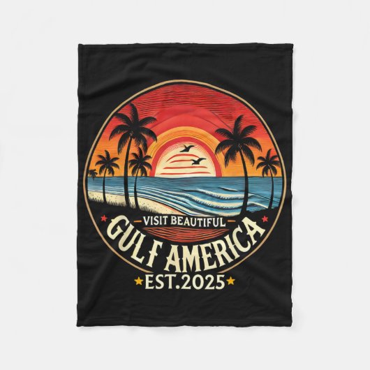 Gulf America Funny Trump hernoemen Fleece Deken (Voorkant)
