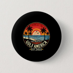 Gulf America Funny Trump hernoemen Ronde Button 5,7 Cm