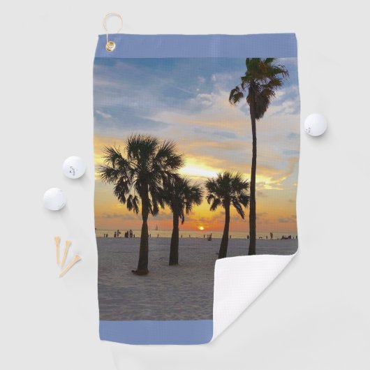 Gulf Beach Sunset Golfhanddoek (Insitu)