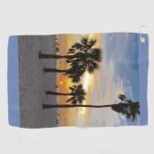 Gulf Beach Sunset Golfhanddoek (Horizontaal)