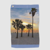 Gulf Beach Sunset Golfhanddoek (Voorkant)