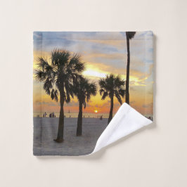 Gulf Beach Sunset Washandje