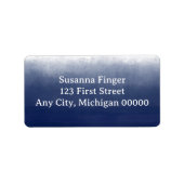 Gulf Blue Watercolor Etiket (Voorkant)