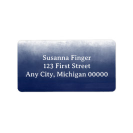 Gulf Blue Watercolor Etiket