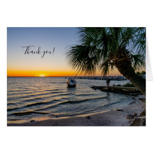 Gulf Breeze Florida Sunset Hartelijk dank (Voorkant Horizontaal)
