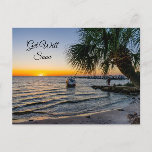 Gulf Breeze Florida Zonsondergang Beterschap Ansic Briefkaart (Voorkant)