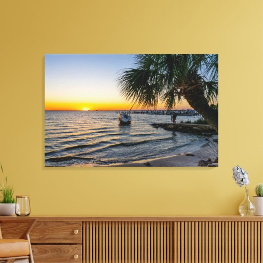Gulf Breeze Sunset Canvas (Insitu (Woonkamer))
