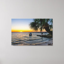 Gulf Breeze Sunset Canvas Afdruk