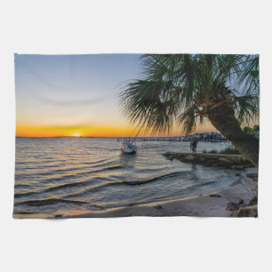 Gulf Breeze Sunset Kitchen Towel uit Florida Theedoek