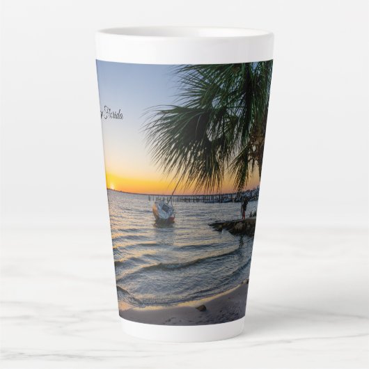 Gulf Breeze Sunset Latte Mok (Voorkant)