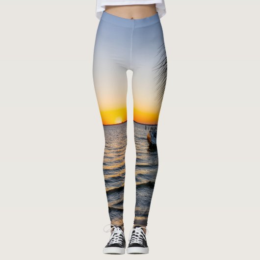 Gulf Breeze Sunset Leggings (Voorkant)