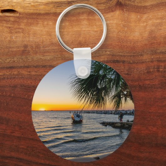 Gulf Breeze Sunset Sleutelhanger (Achterkant)