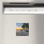 Gulf Breeze Sunset Square Magnet (Insitu (Vaatwasser))