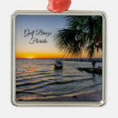 Gulf Breeze Sunset Square Ornament (Voorkant)