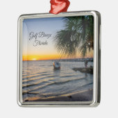 Gulf Breeze Sunset Square Ornament (Links)