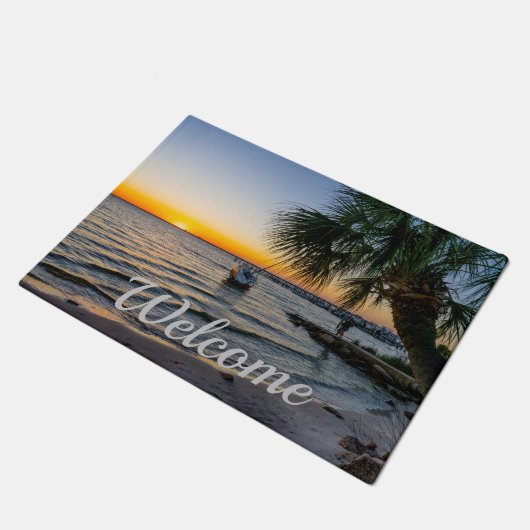 Gulf Breeze Sunset Welcome Doormat Deurmat (Schuin)