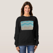 Gulf City Florida Retro FL Waves Beach Souvenir Trui (Voorkant volledig)