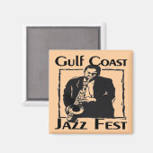 GulF Coast Jazz Fest Magneet (Voorkant / Achterkant)