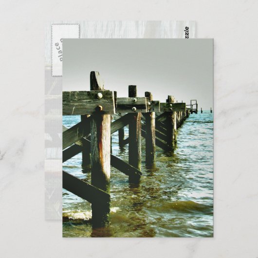 Gulf Coast Mississippi heeft het Briefkaart Pier v (Voorkant / Achterkant)