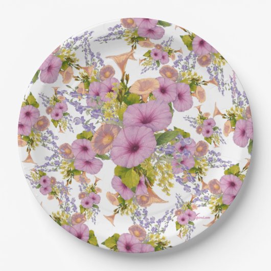 Gulf Coast Wildflower  Flora Paper Borden Papieren Bordje (Voorkant)