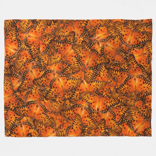 Gulf fritillair of Passion butterflies oranje Fleece Deken (Voorkant (Horizontaal))