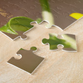 Gulf Fritillary aka Passion Butterfly on Goldenrod Legpuzzel (Zijkant)