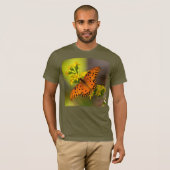 Gulf Fritillary aka Passion Butterfly on Goldenrod T-shirt (Voorkant volledig)