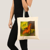 Gulf Fritillary aka Passion Butterfly on Goldenrod Tote Bag (Voorkant (product))