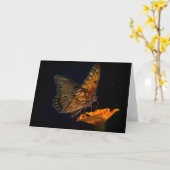 Gulf Fritillary Butterfly Blank Note Kaart (Gele Bloem)