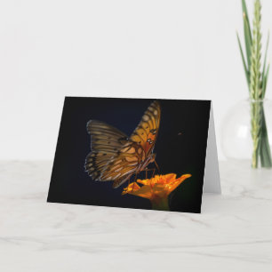 Gulf Fritillary Butterfly Blank Note Kaart