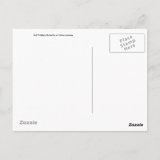 Gulf Fritillary Butterfly Briefkaart (Achterkant)