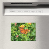 Gulf Fritillary Butterfly Magneet (Insitu (Vaatwasser))