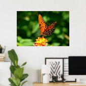 Gulf Fritillary Butterfly Poster (Thuiskantoor)