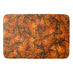 Gulf fritillary Passion oranje brown butterfly Badmat