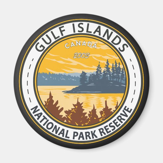 Gulf Islands National Park Reserve Canada Badge Magneet (Voorkant)