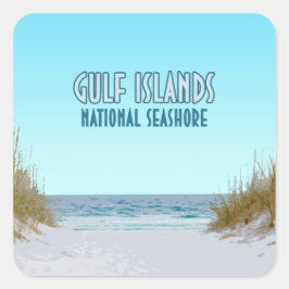 Gulf Islands National Seashore Mississippi Florida Vierkante Sticker