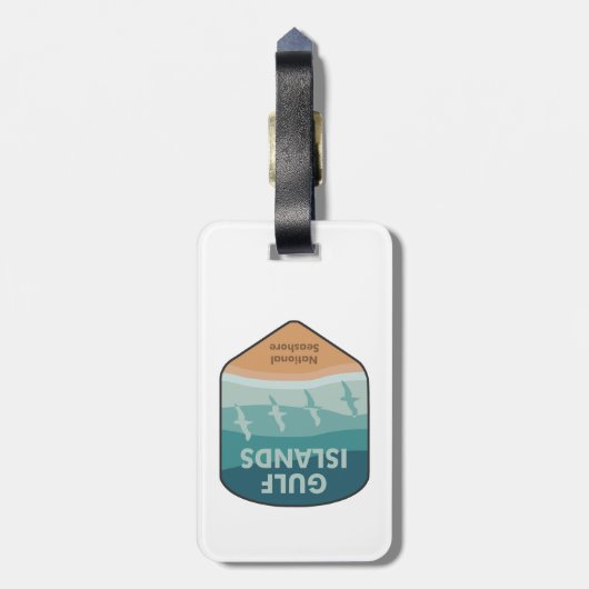 Gulf Islands National Seashore Seagulls Bagagelabel (Achterkant verticaal)