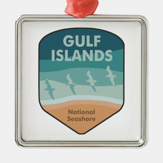 Gulf Islands National Seashore Seagulls Metalen Ornament (Voorkant)