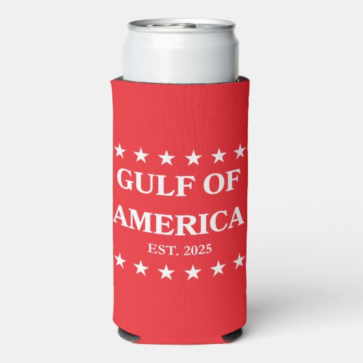 Gulf of America Slim Coozie! Seltzer Can Cooler (Seltzer Achterkant)