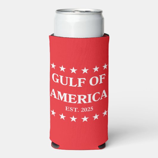 Gulf of America Slim Coozie! Seltzer Can Cooler (Seltzer Voorkant)