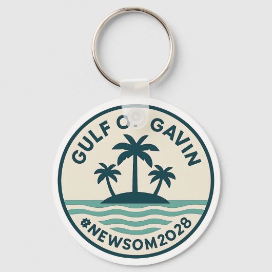 Gulf of Gavin 2028 Newsom Keychain (Voorkant)