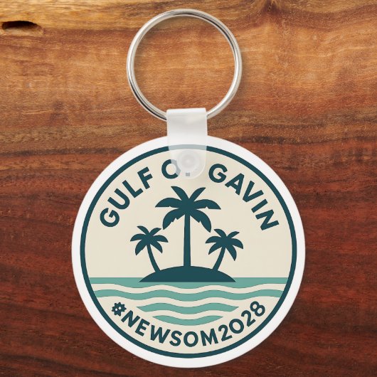 Gulf of Gavin 2028 Newsom Keychain (Achterkant)