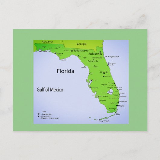 GULF OF MEXICO BRIEFKAART (Voorkant)