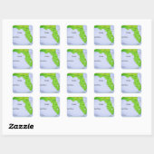 GULF OF MEXICO VIERKANTE STICKER (Vel)