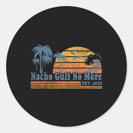 Gulf Of United States Of America Est. 2025  Ronde Sticker (Voorkant)