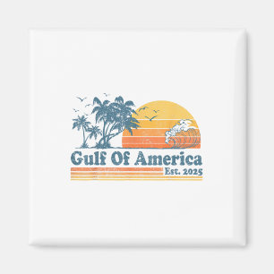 Gulf of US America EST 2025 Retro  Beach Me Magneet