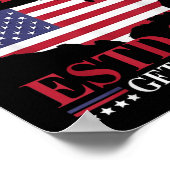 Gulf of US America ESTD 2025 krijgt er patriottisc Poster (Hoek)