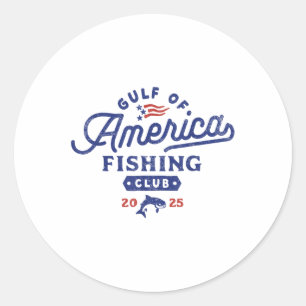 Gulf of US America Vissende club Ronde Sticker