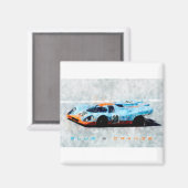 Gulf-Porsche917 Magneet (Voorkant / Achterkant)